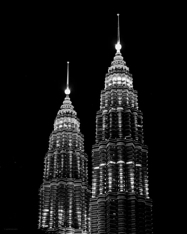 Petronas Tower BW